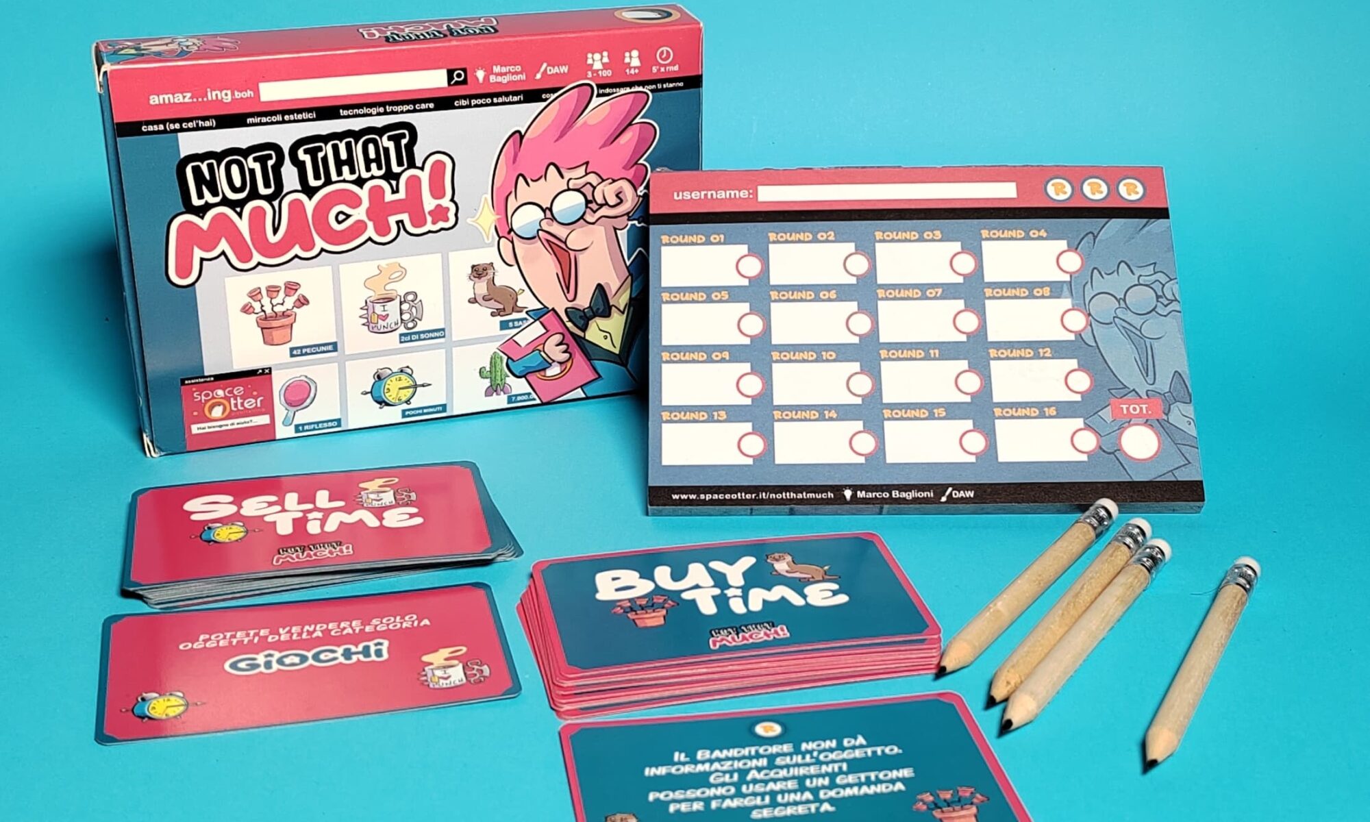 Not That Much mockup con carte