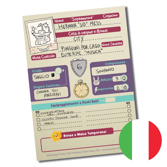 DecKarnage Scheda del Personaggio Italiano