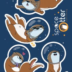 Stickers Space Otter