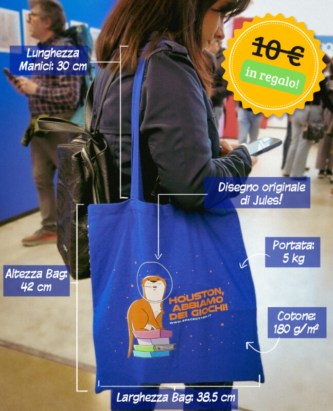 Foto della borsa Game Bag originale Space Otter, utile per portare con te i tuoi giochi da tavolo preferiti