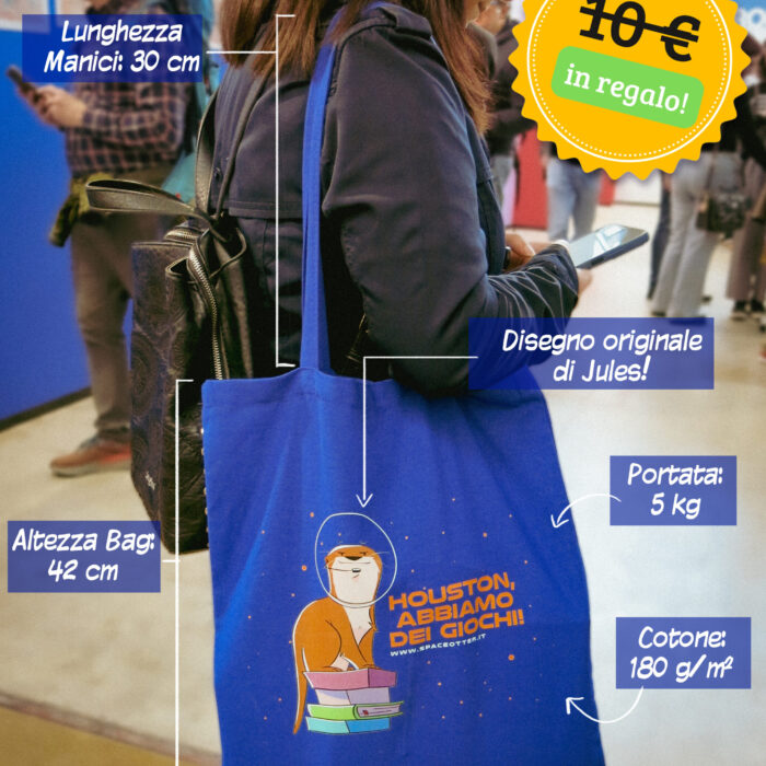 Foto della borsa Game Bag originale Space Otter, utile per portare con te i tuoi giochi da tavolo preferiti